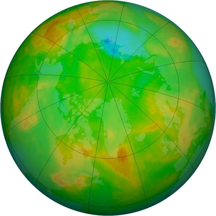 Arctic ozone map for 02 July 1979